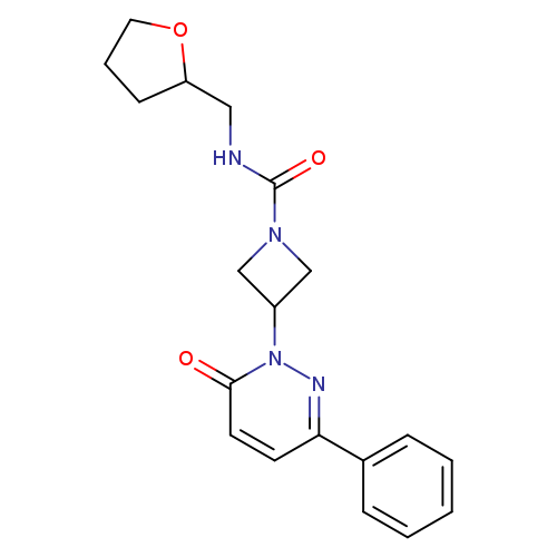 3-(6-oxo-3-phenyl-1,6-dihydropyridazin-1-yl)-N-[(oxolan-2-yl)methyl]azetidine-1-carboxamide