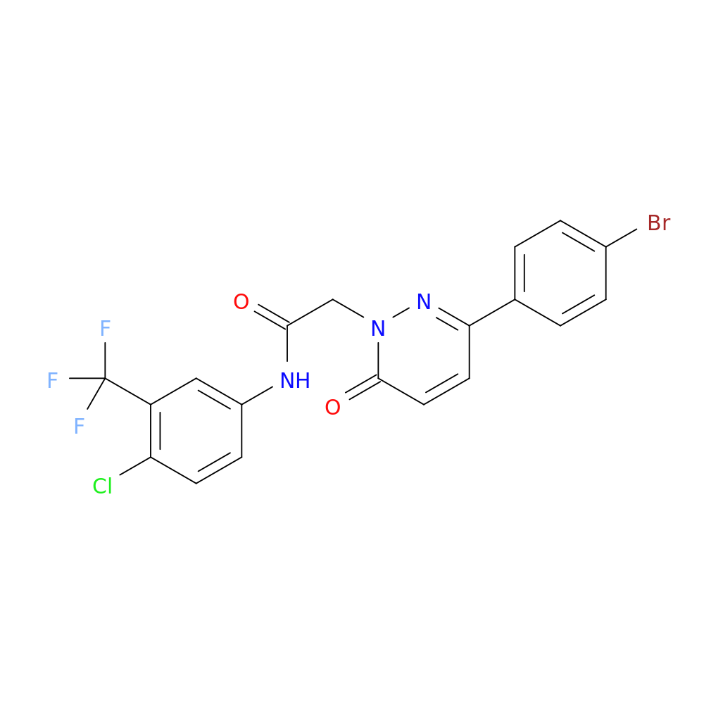 2-[3-(4-bromophenyl)-6-oxo-1,6-dihydropyridazin-1-yl]-N-[4-chloro-3-(trifluoromethyl)phenyl]acetamide