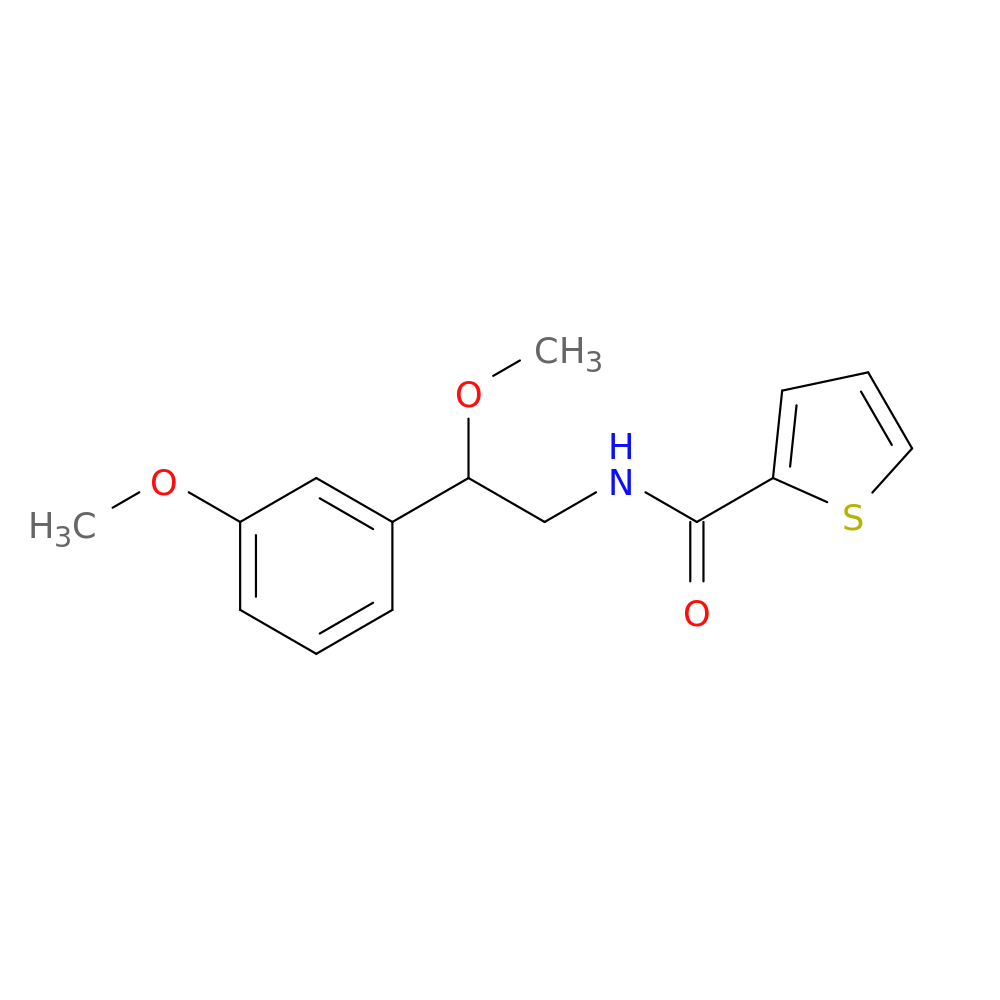 N-[2-methoxy-2-(3-methoxyphenyl)ethyl]thiophene-2-carboxamide