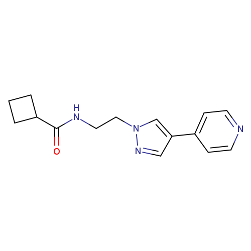 N-{2-[4-(pyridin-4-yl)-1H-pyrazol-1-yl]ethyl}cyclobutanecarboxamide