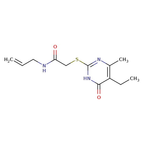 2-[(5-ethyl-4-methyl-6-oxo-1,6-dihydropyrimidin-2-yl)sulfanyl]-N-(prop-2-en-1-yl)acetamide