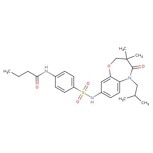 N-(4-{[3,3-dimethyl-5-(2-methylpropyl)-4-oxo-2,3,4,5-tetrahydro-1,5-benzoxazepin-8-yl]sulfamoyl}phenyl)butanamide