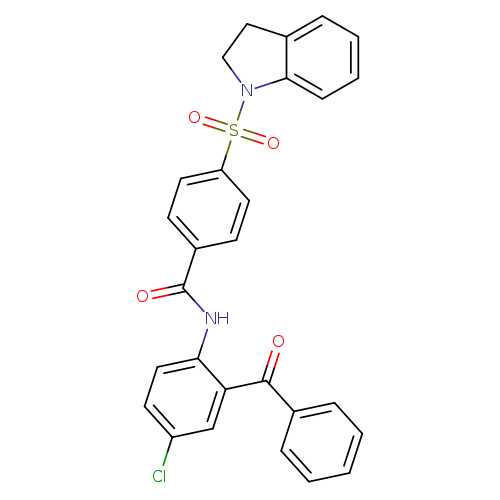 N-(2-benzoyl-4-chlorophenyl)-4-(2,3-dihydro-1H-indole-1-sulfonyl)benzamide