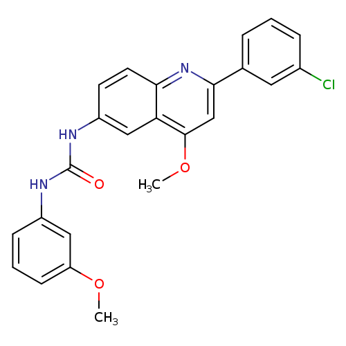 3-[2-(3-chlorophenyl)-4-methoxyquinolin-6-yl]-1-(3-methoxyphenyl)urea