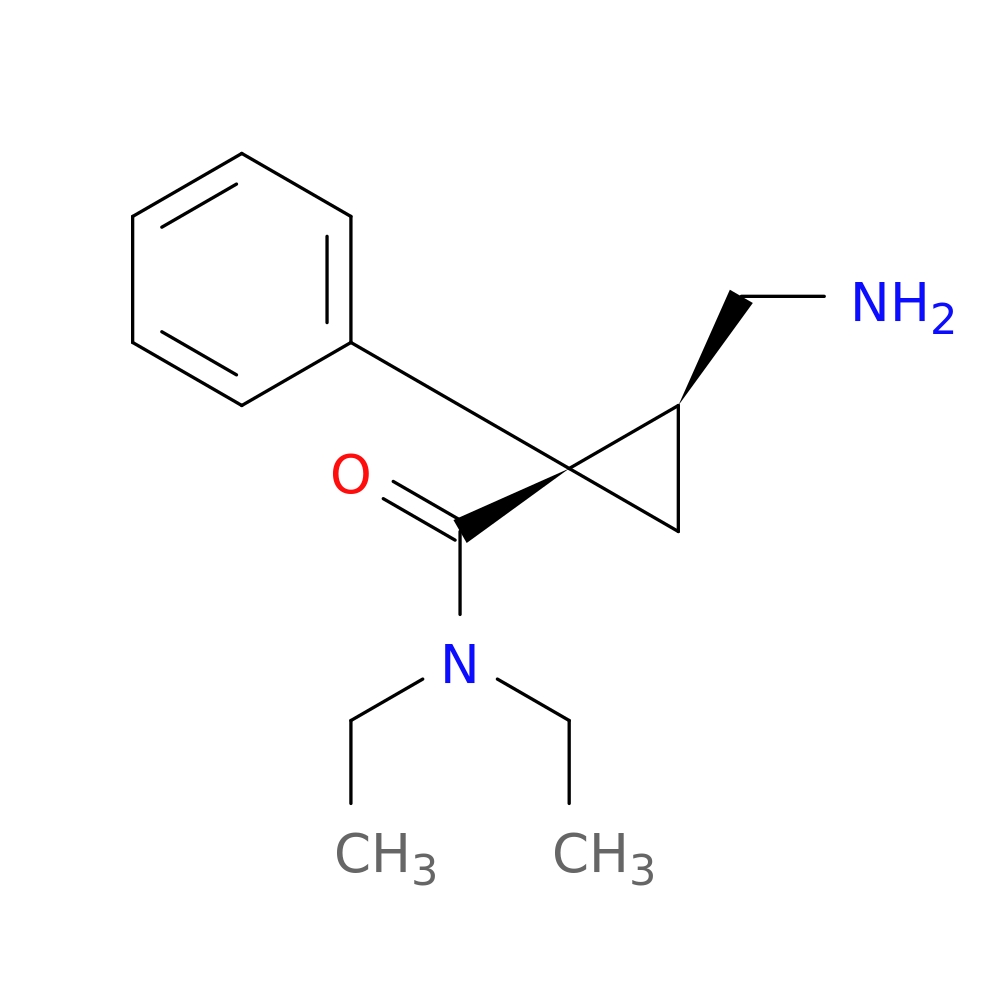 Cyclopropanecarboxamide, 2-(aminomethyl)-N,N-diethyl-1-phenyl-,(1R,2S)-rel-
