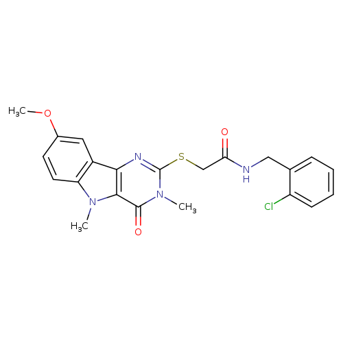 N-[(2-chlorophenyl)methyl]-2-({8-methoxy-3,5-dimethyl-4-oxo-3H,4H,5H-pyrimido[5,4-b]indol-2-yl}sulfanyl)acetamide
