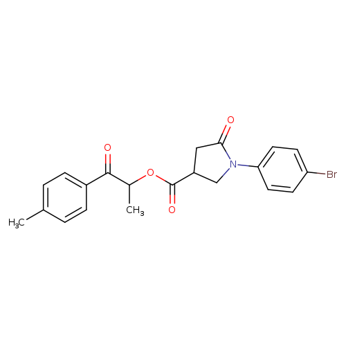 1-methyl-2-(4-methylphenyl)-2-oxoethyl 1-(4-bromophenyl)-5-oxo-3-pyrrolidinecarboxylate