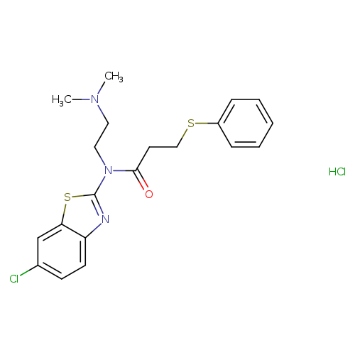 N-(6-chloro-1,3-benzothiazol-2-yl)-N-[2-(dimethylamino)ethyl]-3-(phenylsulfanyl)propanamide hydrochloride