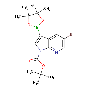 1H-Pyrrolo[2,3-b]pyridine-1-carboxylic acid, 5-bromo-3-(4,4,5,5-tetramethyl-1,3,2-dioxaborolan-2-yl)-, 1,1-dimethylethyl ester