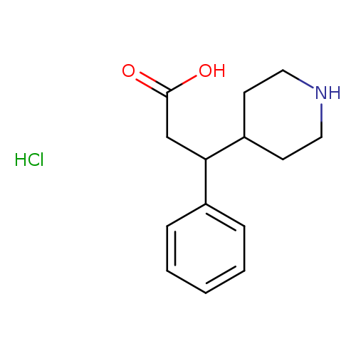 3-phenyl-3-(piperidin-4-yl)propanoic acid hydrochloride