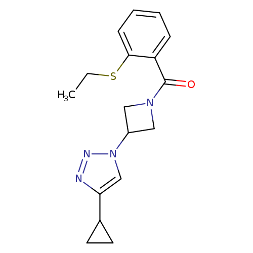 4-cyclopropyl-1-{1-[2-(ethylsulfanyl)benzoyl]azetidin-3-yl}-1H-1,2,3-triazole