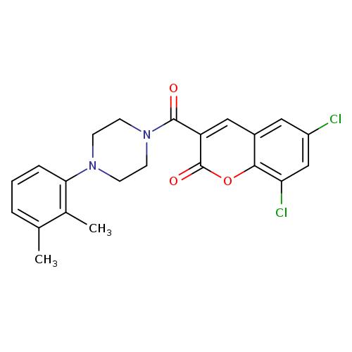6,8-dichloro-3-[4-(2,3-dimethylphenyl)piperazine-1-carbonyl]-2H-chromen-2-one