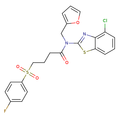 N-(4-chloro-1,3-benzothiazol-2-yl)-4-(4-fluorobenzenesulfonyl)-N-[(furan-2-yl)methyl]butanamide
