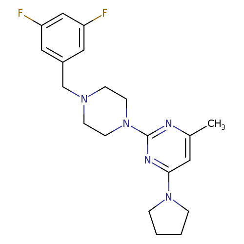 2-{4-[(3,5-difluorophenyl)methyl]piperazin-1-yl}-4-methyl-6-(pyrrolidin-1-yl)pyrimidine