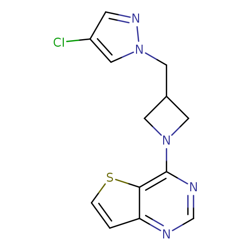 4-chloro-1-[(1-{thieno[3,2-d]pyrimidin-4-yl}azetidin-3-yl)methyl]-1H-pyrazole