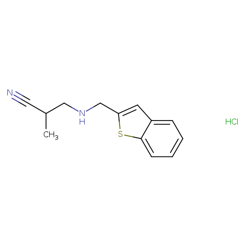 3-{[(1-benzothiophen-2-yl)methyl]amino}-2-methylpropanenitrilehydrochloride