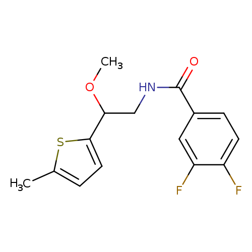 3,4-difluoro-N-[2-methoxy-2-(5-methylthiophen-2-yl)ethyl]benzamide