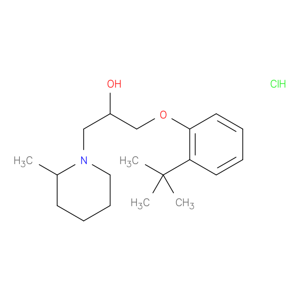 1-(2-tert-butylphenoxy)-3-(2-methylpiperidin-1-yl)propan-2-ol hydrochloride
