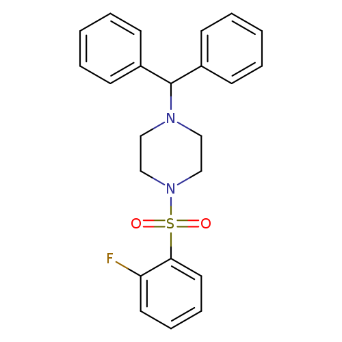 1-(diphenylmethyl)-4-(2-fluorobenzenesulfonyl)piperazine