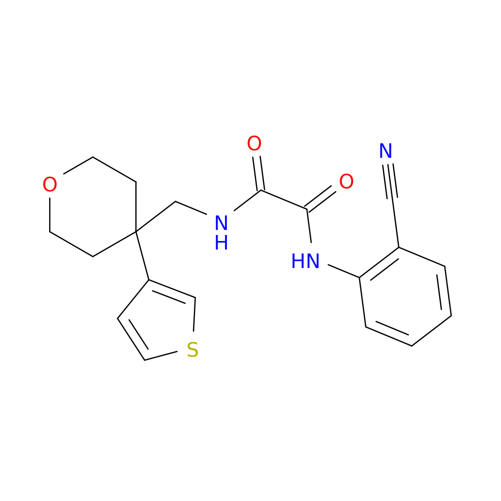N'-(2-cyanophenyl)-N-{[4-(thiophen-3-yl)oxan-4-yl]methyl}ethanediamide