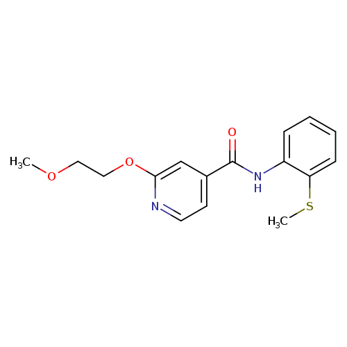 2-(2-methoxyethoxy)-N-[2-(methylsulfanyl)phenyl]pyridine-4-carboxamide