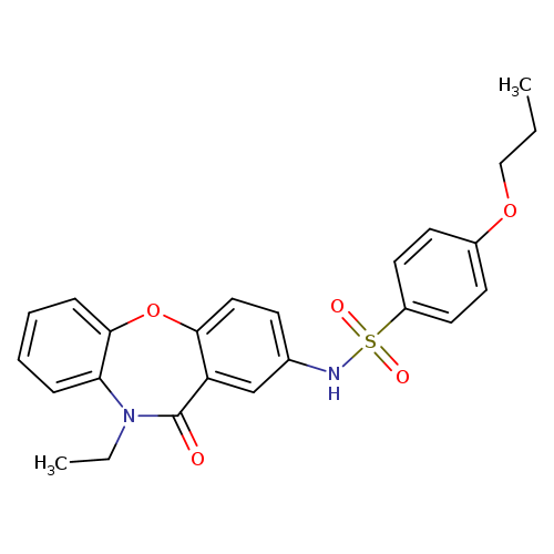 N-{9-ethyl-10-oxo-2-oxa-9-azatricyclo[9.4.0.0^{3,8}]pentadeca-1(11),3(8),4,6,12,14-hexaen-13-yl}-4-propoxybenzene-1-sulfonamide