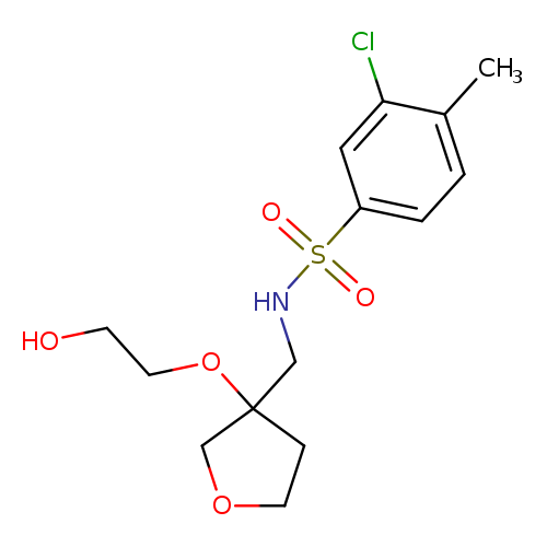 3-chloro-N-{[3-(2-hydroxyethoxy)oxolan-3-yl]methyl}-4-methylbenzene-1-sulfonamide