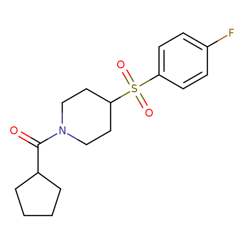 1-cyclopentanecarbonyl-4-(4-fluorobenzenesulfonyl)piperidine
