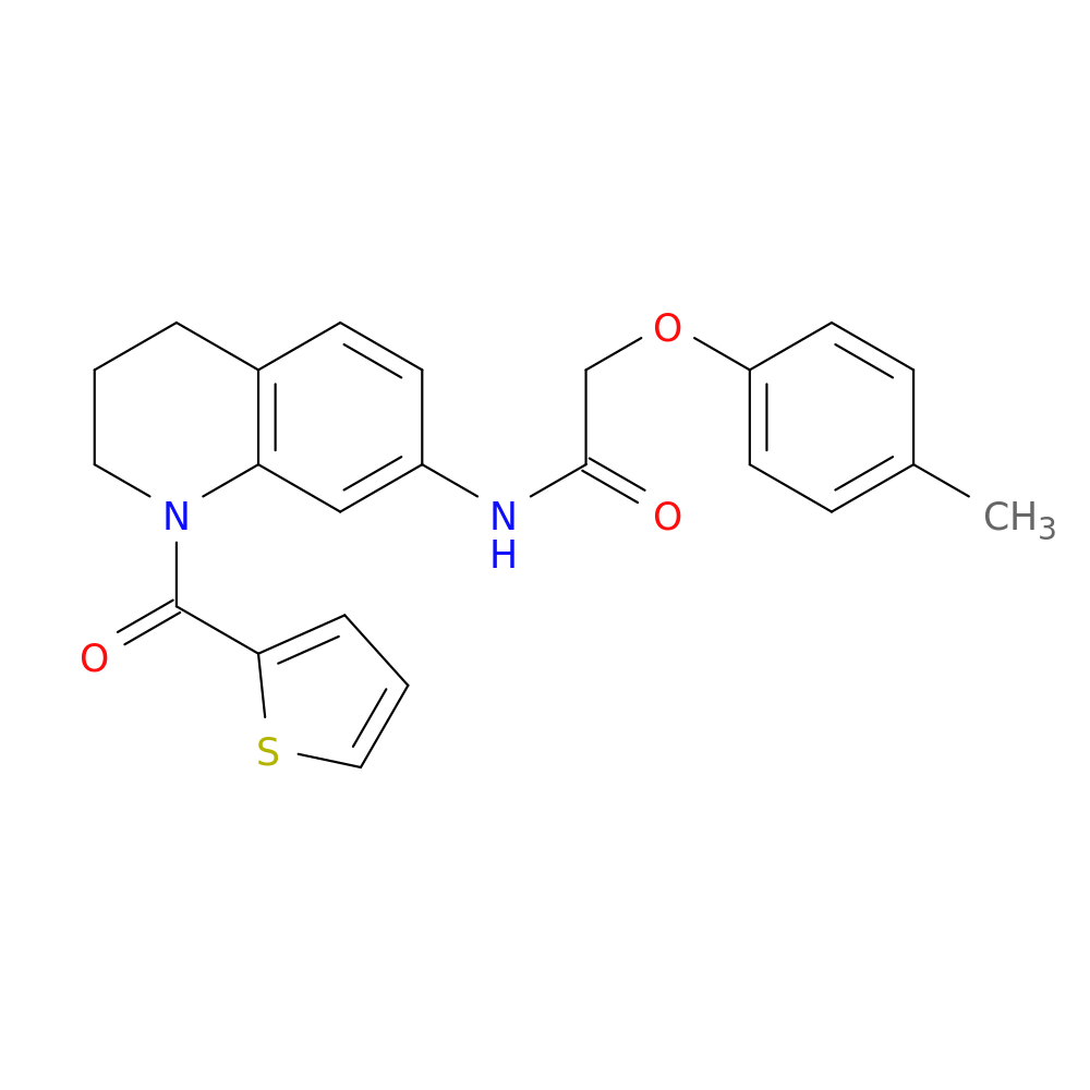 2-(4-methylphenoxy)-N-[1-(thiophene-2-carbonyl)-1,2,3,4-tetrahydroquinolin-7-yl]acetamide