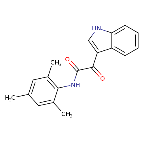 2-(1H-indol-3-yl)-2-oxo-N-(2,4,6-trimethylphenyl)acetamide
