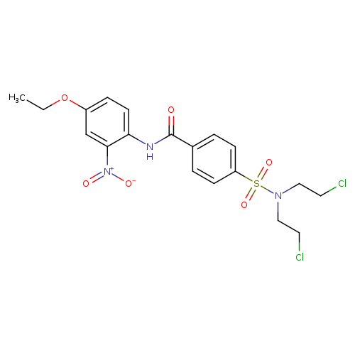 4-[bis(2-chloroethyl)sulfamoyl]-N-(4-ethoxy-2-nitrophenyl)benzamide
