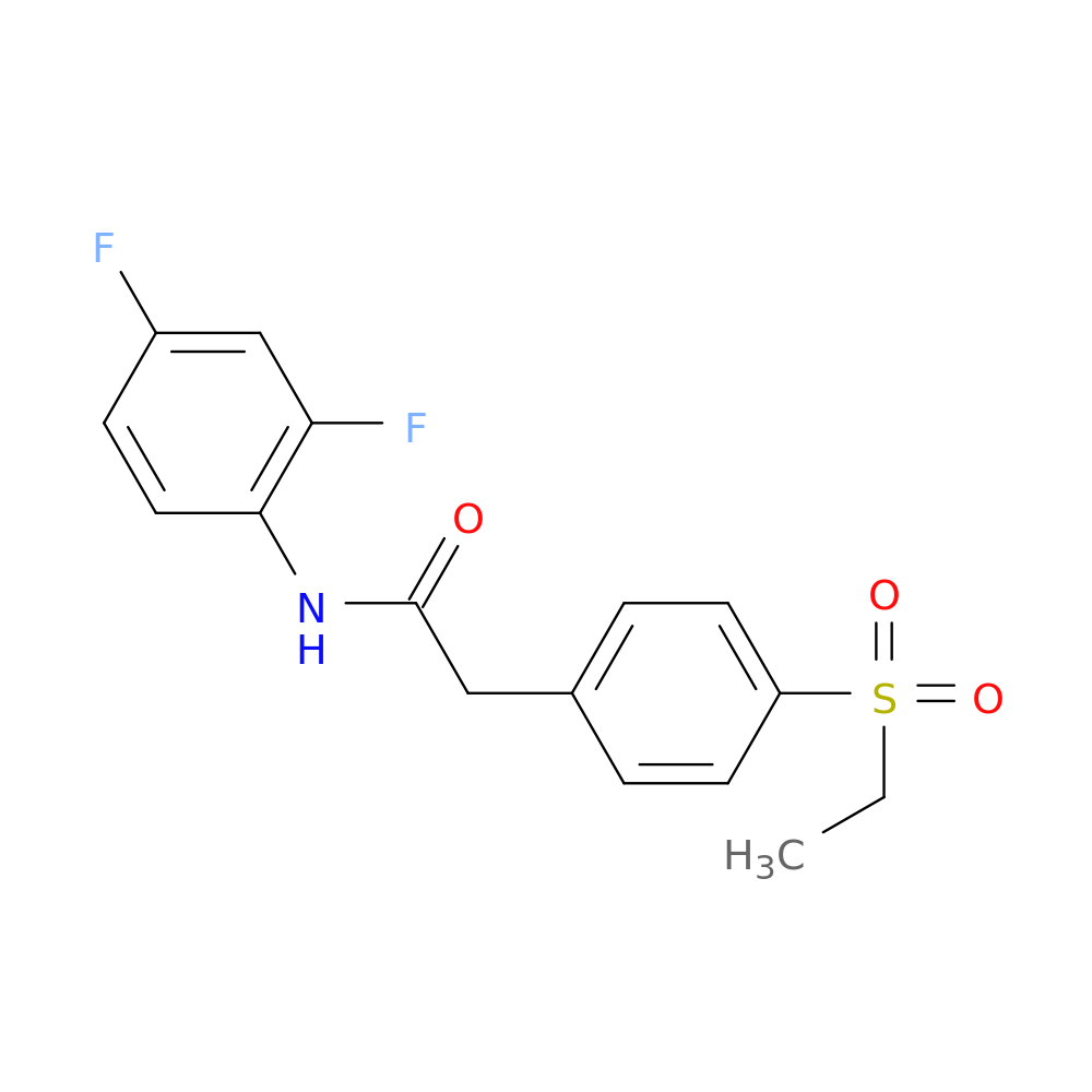 N-(2,4-difluorophenyl)-2-[4-(ethanesulfonyl)phenyl]acetamide
