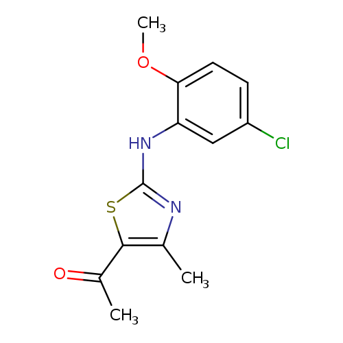 1-{2-[(5-chloro-2-methoxyphenyl)amino]-4-methyl-1,3-thiazol-5-yl}ethan-1-one