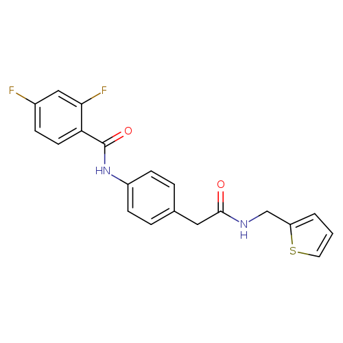 2,4-difluoro-N-[4-({[(thiophen-2-yl)methyl]carbamoyl}methyl)phenyl]benzamide