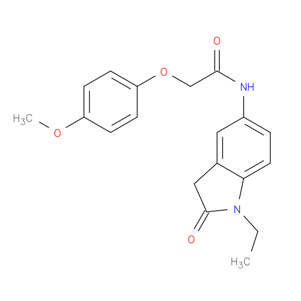 N-(1-ethyl-2-oxo-2,3-dihydro-1H-indol-5-yl)-2-(4-methoxyphenoxy)acetamide