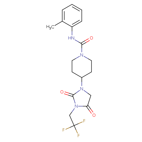 4-[2,4-dioxo-3-(2,2,2-trifluoroethyl)imidazolidin-1-yl]-N-(2-methylphenyl)piperidine-1-carboxamide