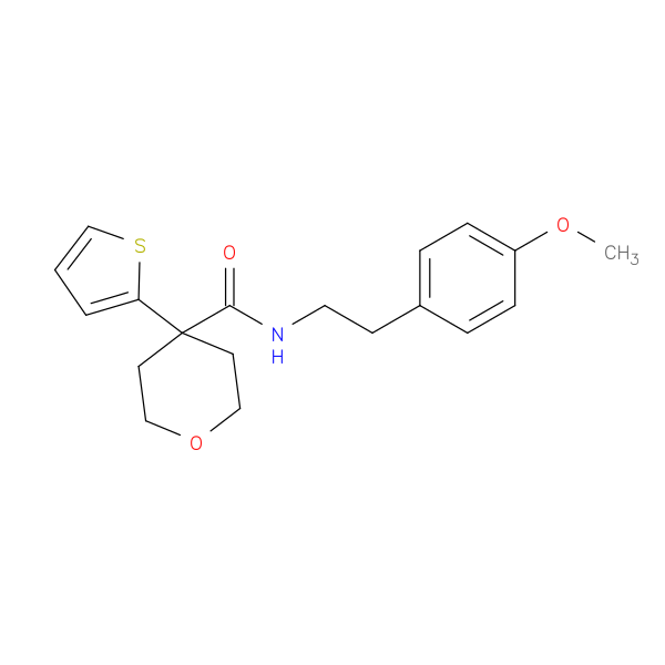 N-[2-(4-methoxyphenyl)ethyl]-4-(thiophen-2-yl)oxane-4-carboxamide