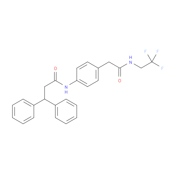 3,3-diphenyl-N-(4-{[(2,2,2-trifluoroethyl)carbamoyl]methyl}phenyl)propanamide