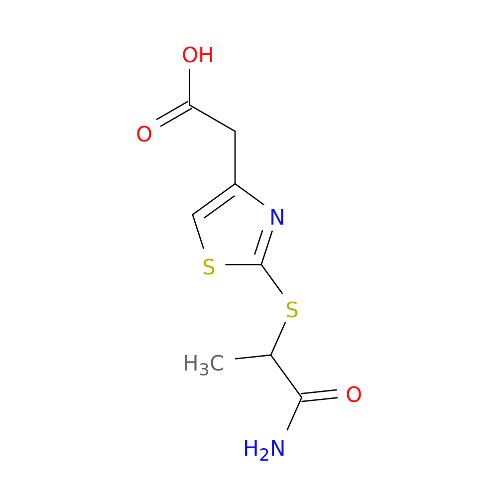 2-{2-[(1-carbamoylethyl)sulfanyl]-1,3-thiazol-4-yl}acetic acid
