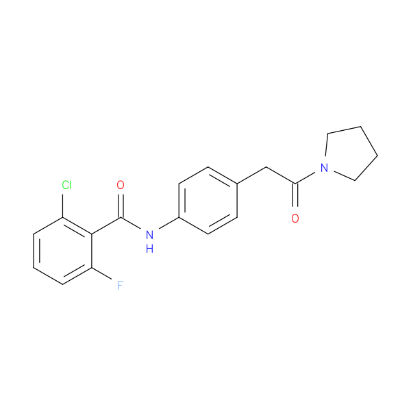2-chloro-6-fluoro-N-{4-[2-oxo-2-(pyrrolidin-1-yl)ethyl]phenyl}benzamide