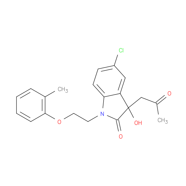 5-chloro-3-hydroxy-1-[2-(2-methylphenoxy)ethyl]-3-(2-oxopropyl)-2,3-dihydro-1H-indol-2-one