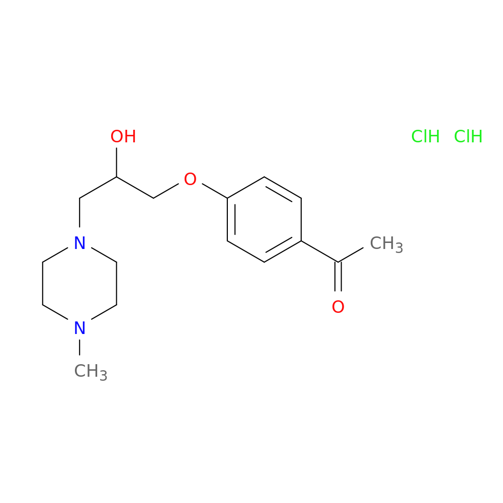 1-{4-[2-hydroxy-3-(4-methylpiperazin-1-yl)propoxy]phenyl}ethan-1-one dihydrochloride