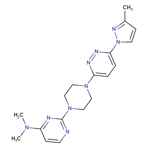 N,N-dimethyl-2-{4-[6-(3-methyl-1H-pyrazol-1-yl)pyridazin-3-yl]piperazin-1-yl}pyrimidin-4-amine