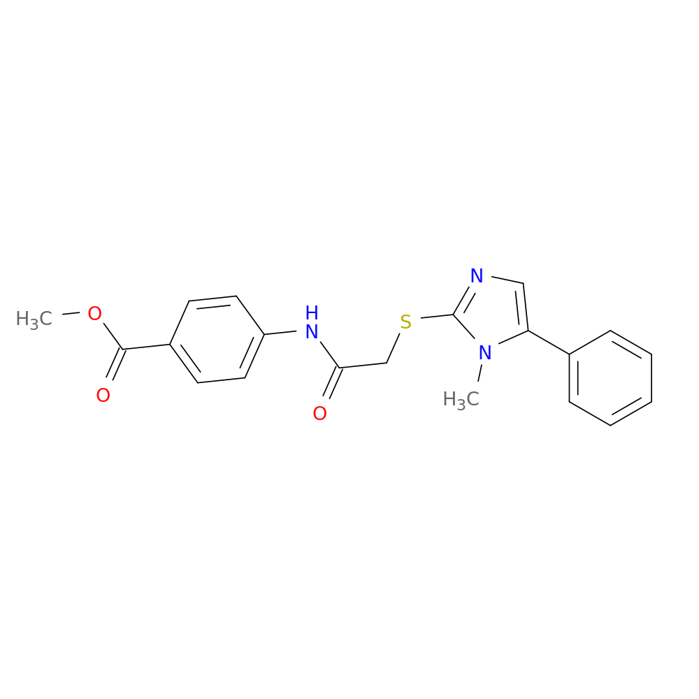 methyl 4-{2-[(1-methyl-5-phenyl-1H-imidazol-2-yl)sulfanyl]acetamido}benzoate