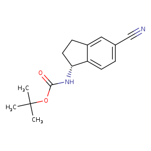 1,1-Dimethylethyl N-[(1R)-5-cyano-2,3-dihydro-1H-inden-1-yl]carbamate