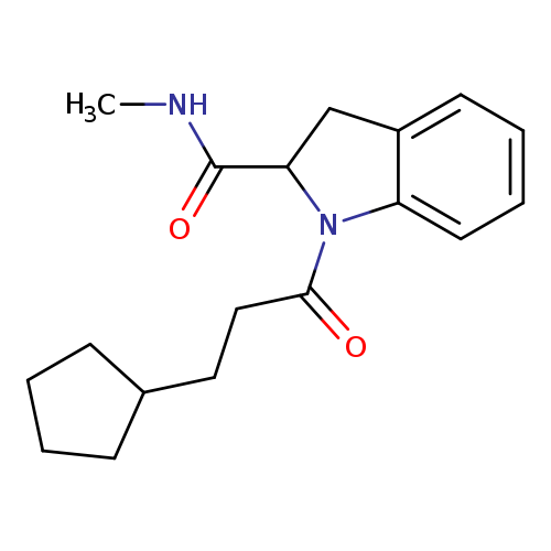 1-(3-cyclopentylpropanoyl)-N-methyl-2,3-dihydro-1H-indole-2-carboxamide