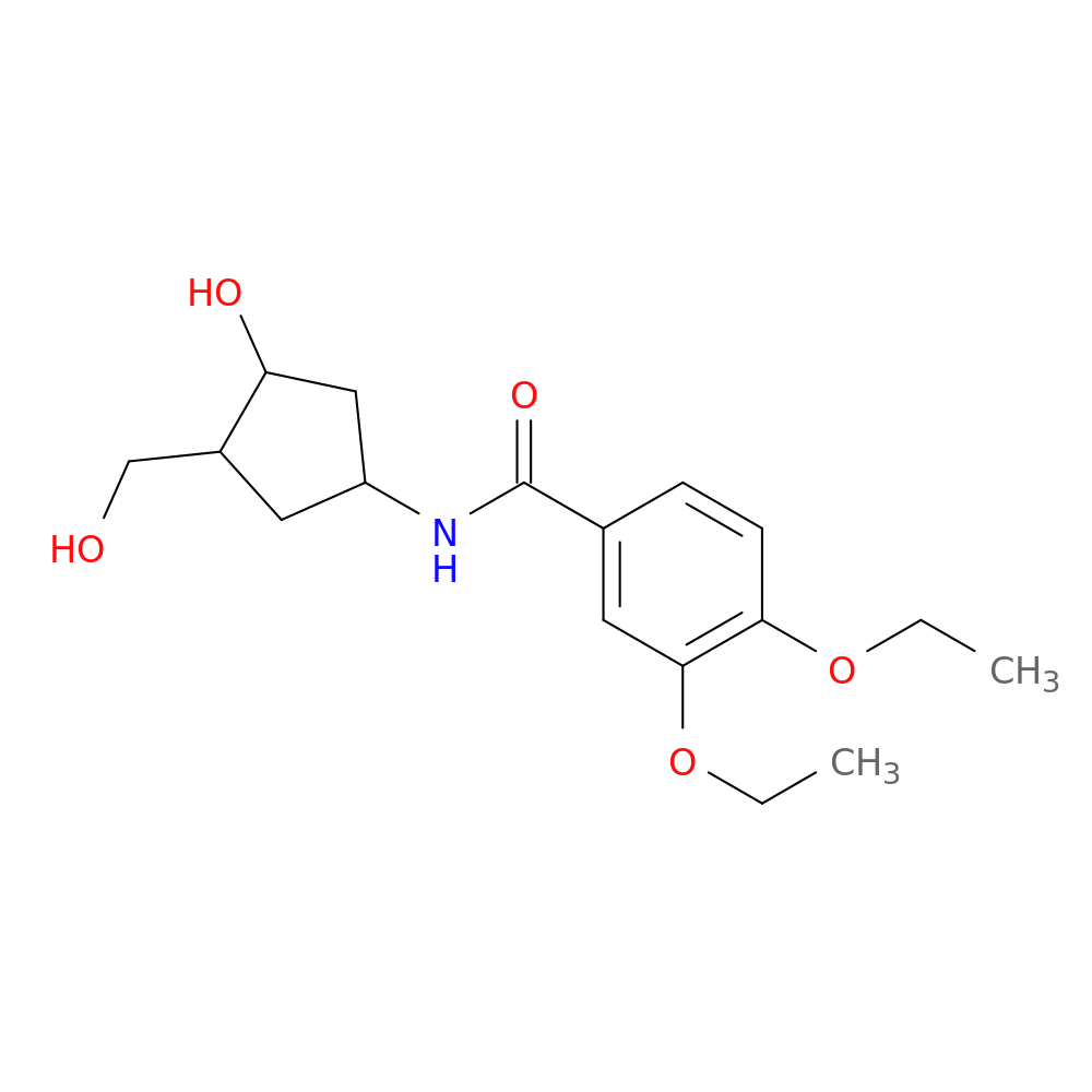 3,4-diethoxy-N-[3-hydroxy-4-(hydroxymethyl)cyclopentyl]benzamide