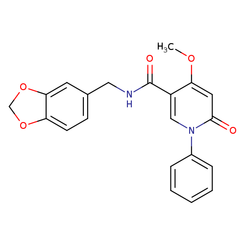 N-[(2H-1,3-benzodioxol-5-yl)methyl]-4-methoxy-6-oxo-1-phenyl-1,6-dihydropyridine-3-carboxamide