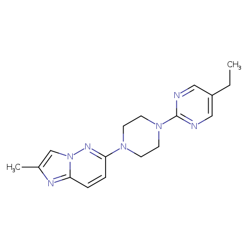 5-ethyl-2-(4-{2-methylimidazo[1,2-b]pyridazin-6-yl}piperazin-1-yl)pyrimidine