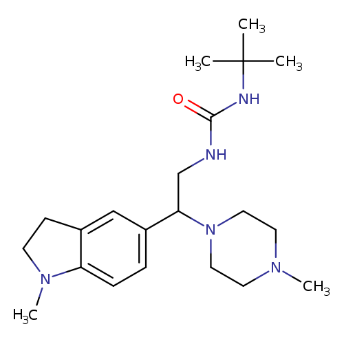 3-tert-butyl-1-[2-(1-methyl-2,3-dihydro-1H-indol-5-yl)-2-(4-methylpiperazin-1-yl)ethyl]urea
